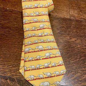 Hermes Silk Elephant Tie